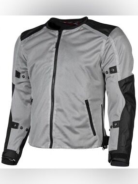 NOR Men’s Tabi Mesh Summer Jacket in Light Gray Mesh w/Black Accents Size XL